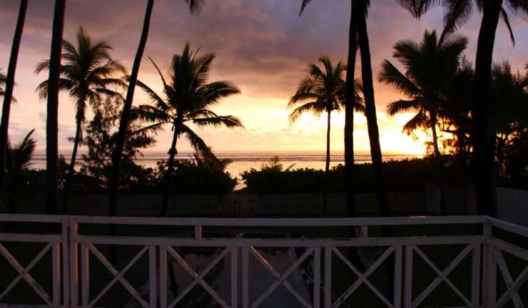 coucher de soleil- trou d’eau, la Réunion