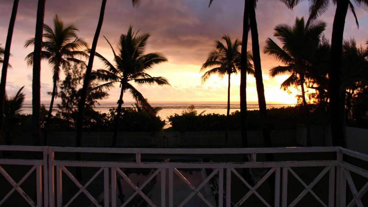 coucher de soleil-trou-d’eau, Réunion